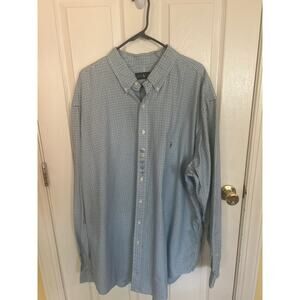 Ralph‎ Lauren Purple & Green Plaid Button Down Size 3XLT NWT